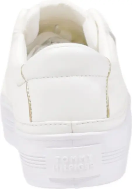 Cream Recycled Cotton Low Top Sneakers Tommy Hilfiger