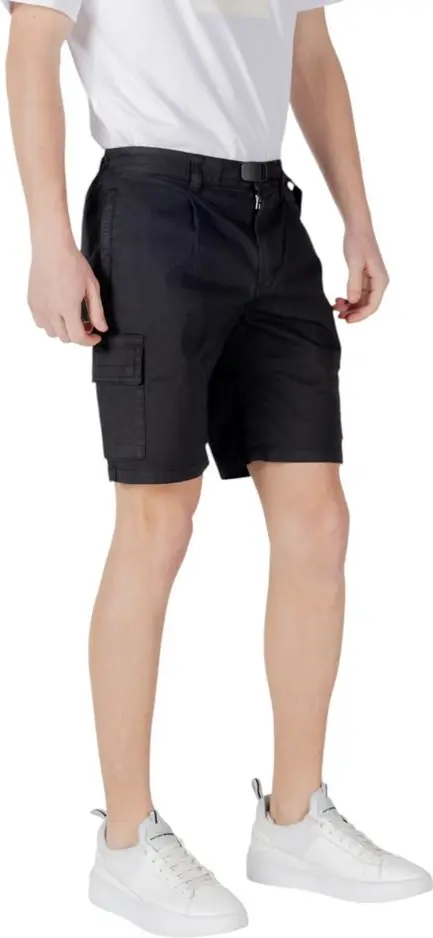 Black Cotton Bermuda Shorts Hugo Boss