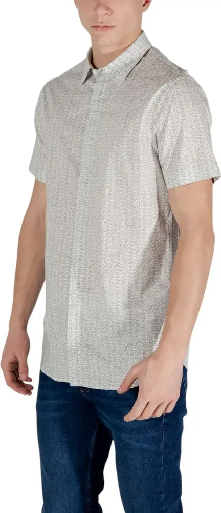 Cream Cotton Shortsleeve Shirt by Armani Exchange