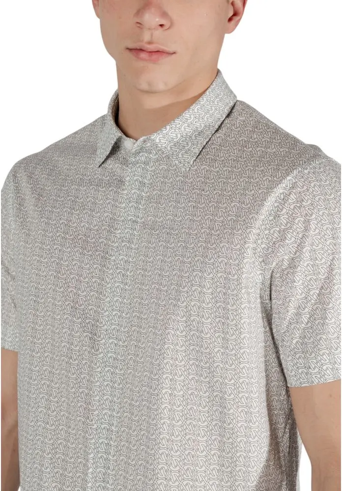 Cream Cotton Shortsleeve Shirt by Armani Exchange