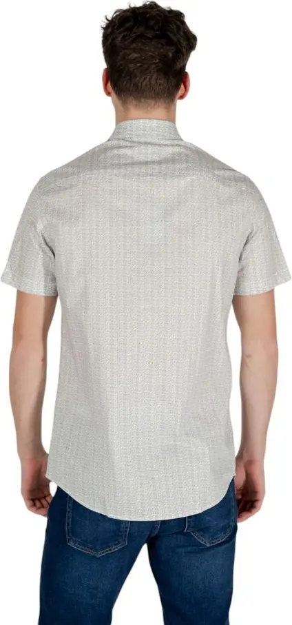 Cream Cotton Shortsleeve Shirt by Armani Exchange