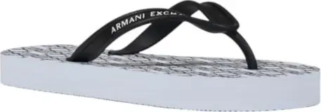 Kichik yozgi zamshlar Armani Exchange Oq kauchukdan yasalgan "flip-flop" sandallari