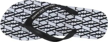 Kichik yozgi zamshlar Armani Exchange Oq kauchukdan yasalgan "flip-flop" sandallari