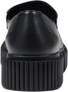 Black Leather Platform Pumps