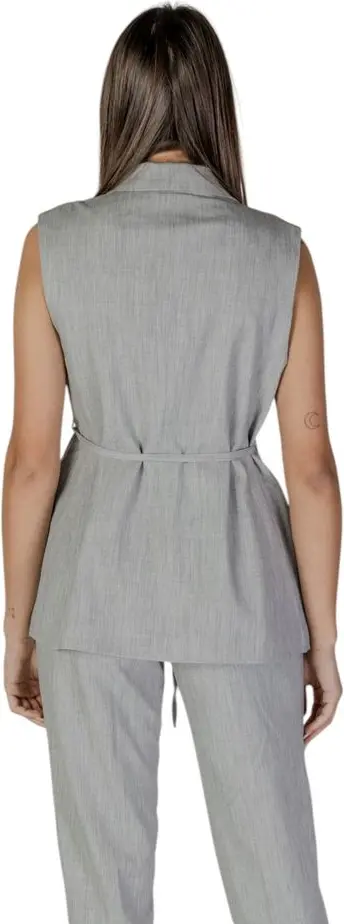 Vila Clothes Серая жилетка из переработанного полиэстера