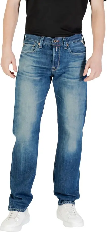 Blue Cotton Relaxed Fit Jeans Replay