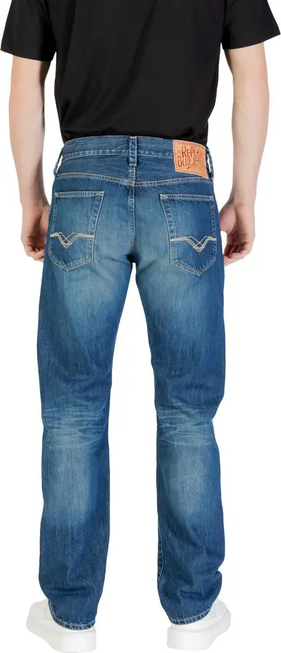 Blue Cotton Relaxed Fit Jeans Replay