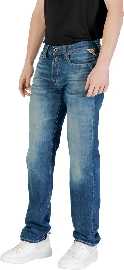 Blue Cotton Relaxed Fit Jeans Replay