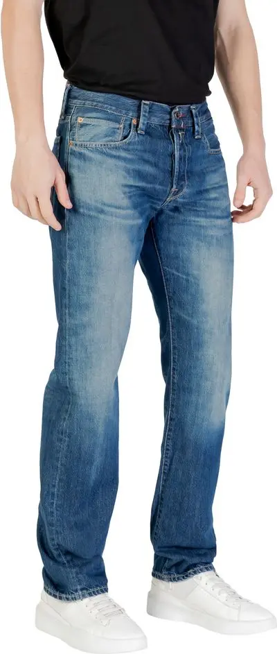 Blue Cotton Relaxed Fit Jeans Replay