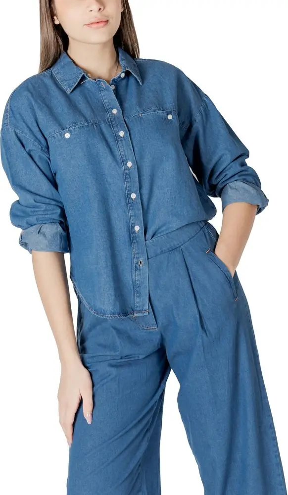 Blue Cotton Blouse ICHI