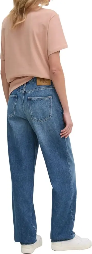 Calvin Klein Jeans ko'k paxta Mom jinsi shim