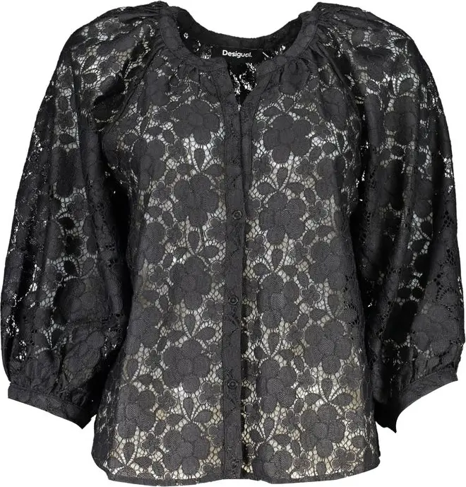 Черная полиэстеровая рубашка Desigual