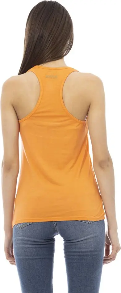 Just Cavalli Orange Viscose Women's Top