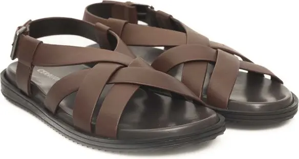 Qora teri erkaklar uchun sandal