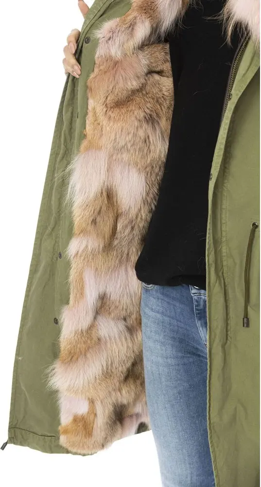 MR & MRS ITALY Parka Ayollar uchun Army Paxta Parka