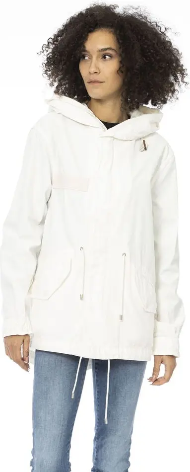 White Cotton Parka Jacket MR & MRS ITALY