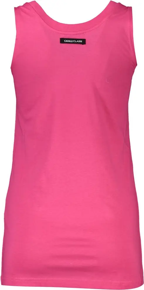 Pink Cotton Tank Top cavalli CLASS