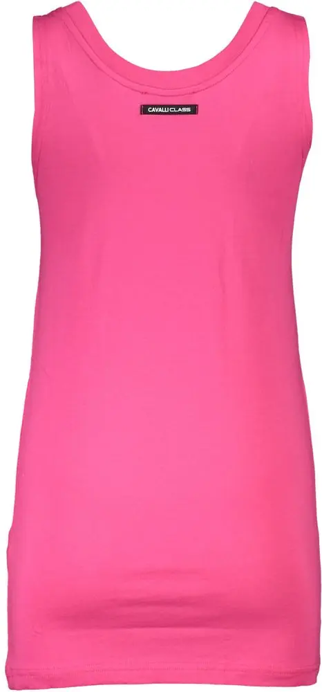 Pink Cotton Tank Top cavalli CLASS