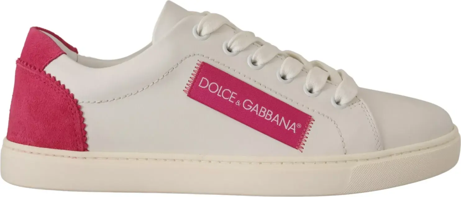 Oq zamsh teri pastki krossovkalar Dolce & Gabbana