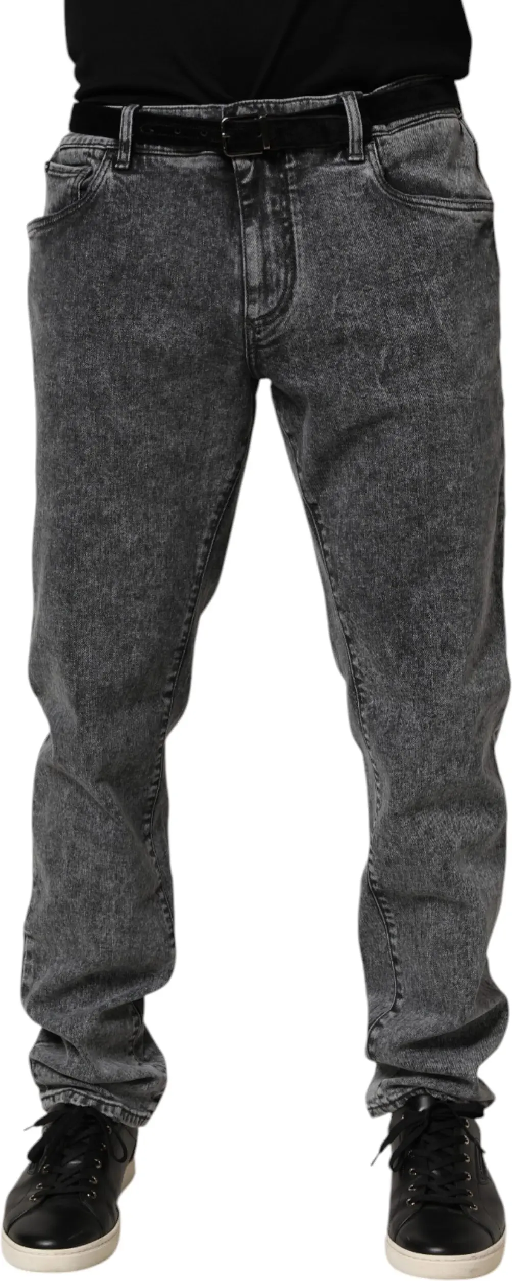 Dolce & Gabbana серые деним брюки-джинсы Slim Fit из хлопка