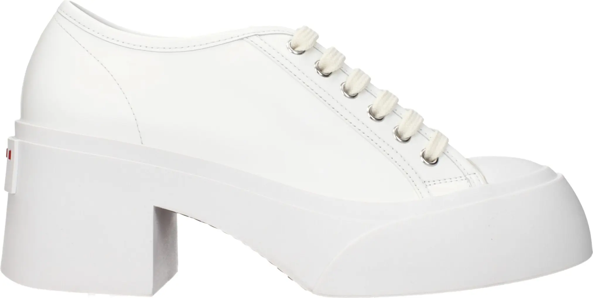 Marni oq charm platform krossovkalari
