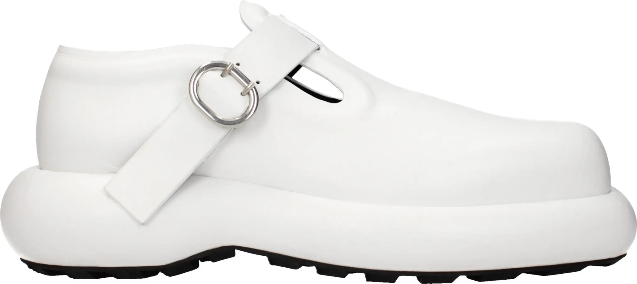 White Leather Slip-On Loafers