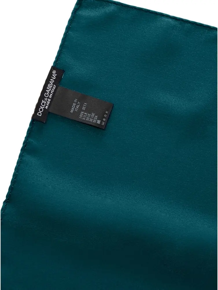 Pocket Square Dolce & Gabbana Green Silk