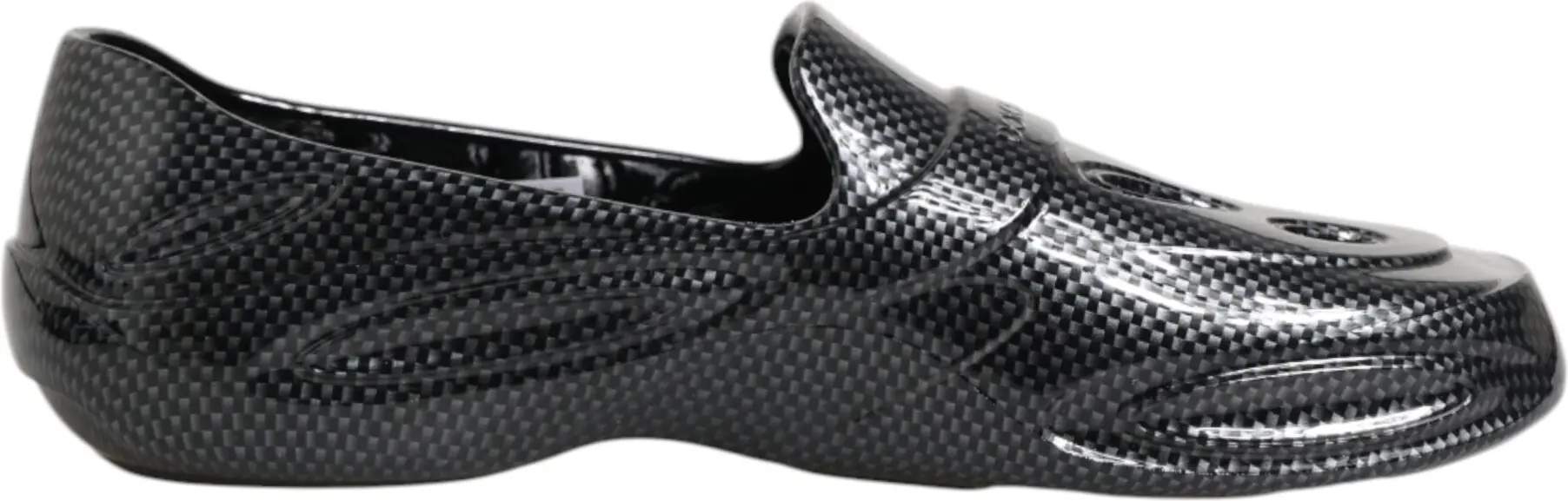 Black Rubber Slides Low Top Sneakers Shoes Dolce & Gabbana