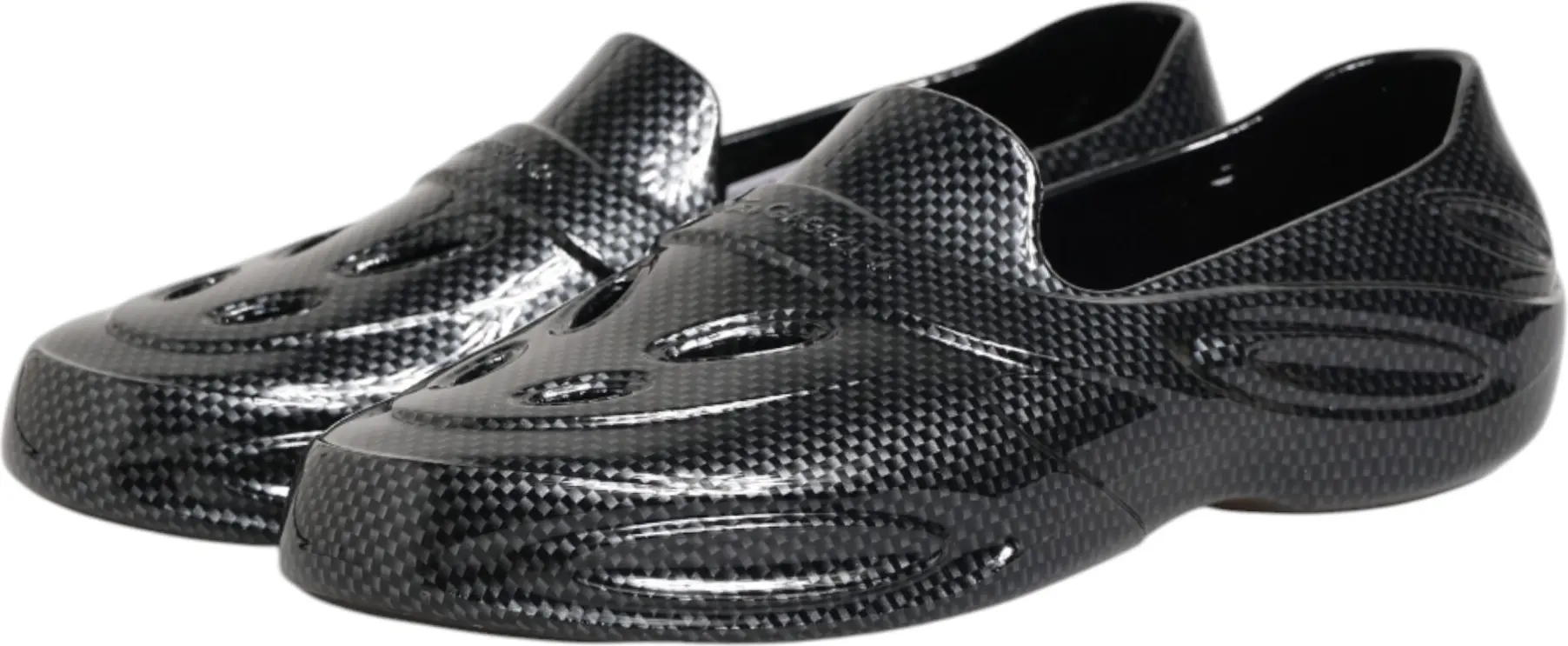 Black Rubber Slides Low Top Sneakers Shoes Dolce & Gabbana