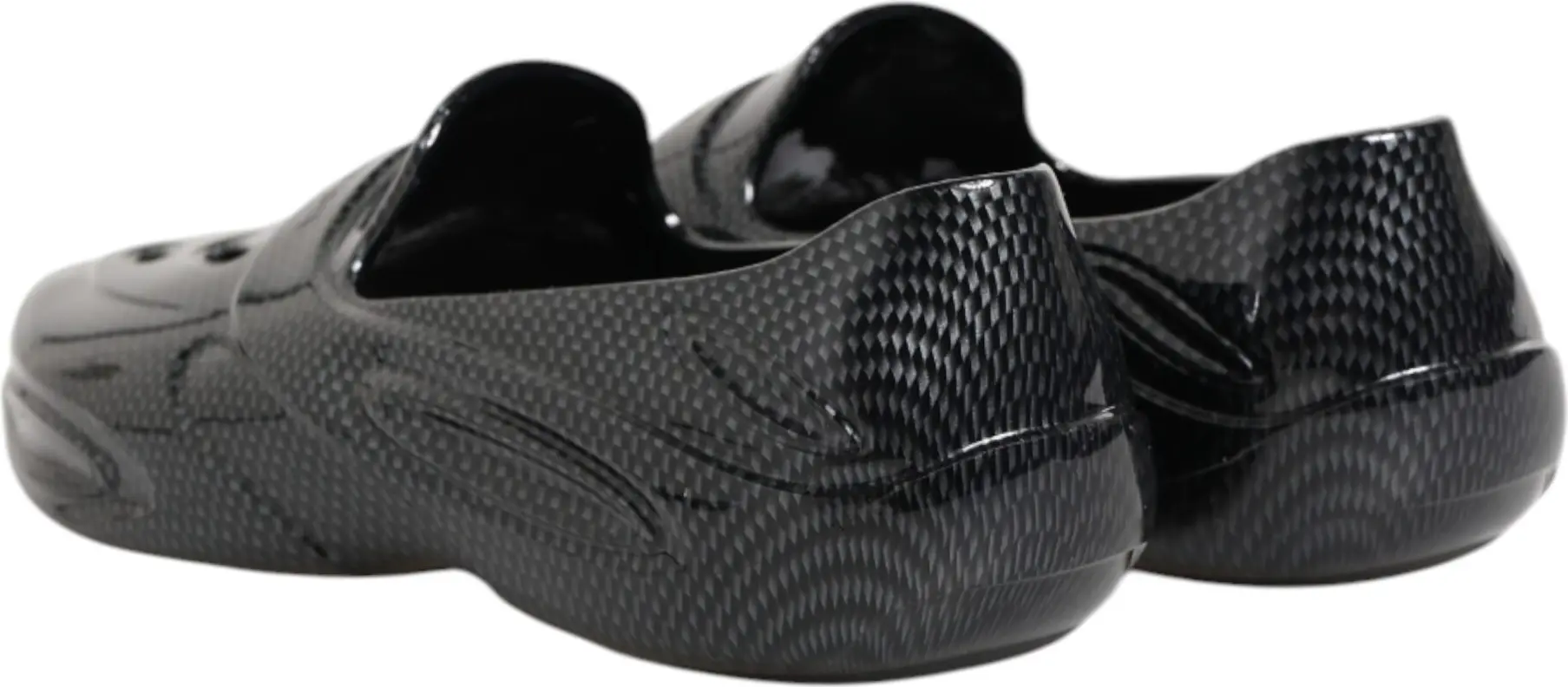 Black Rubber Slides Low Top Sneakers Shoes Dolce & Gabbana