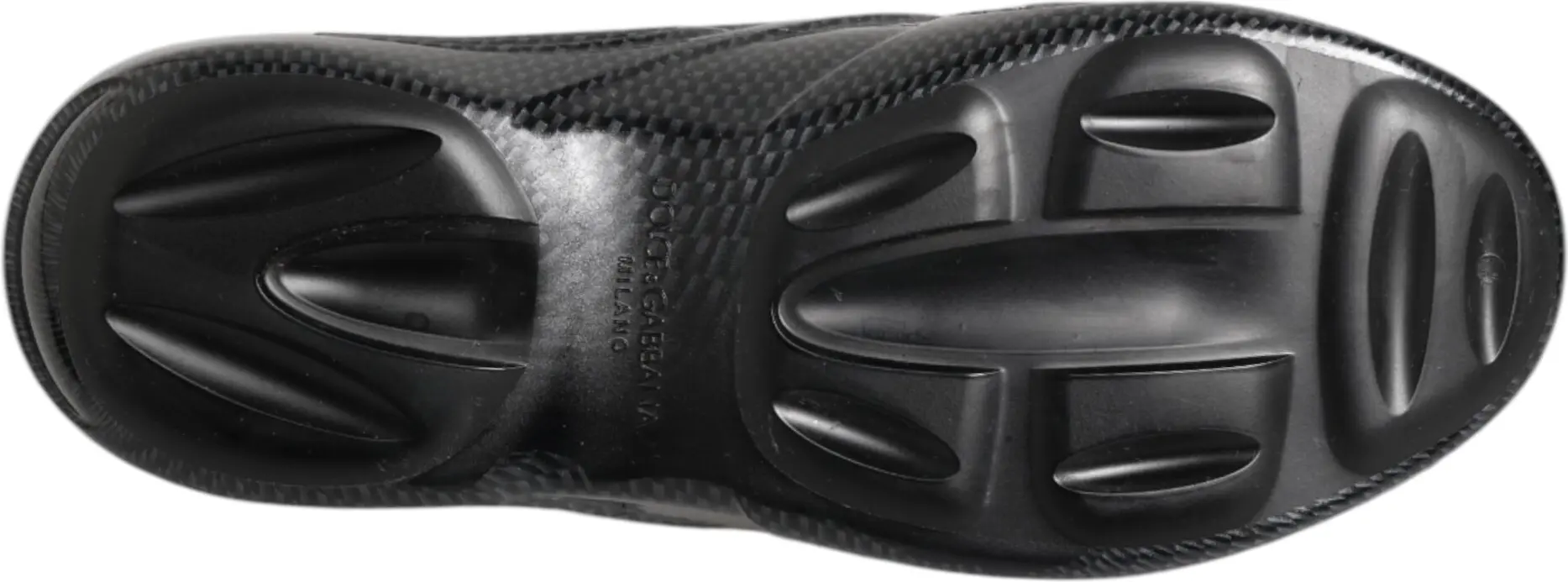 Black Rubber Slides Low Top Sneakers Shoes Dolce & Gabbana