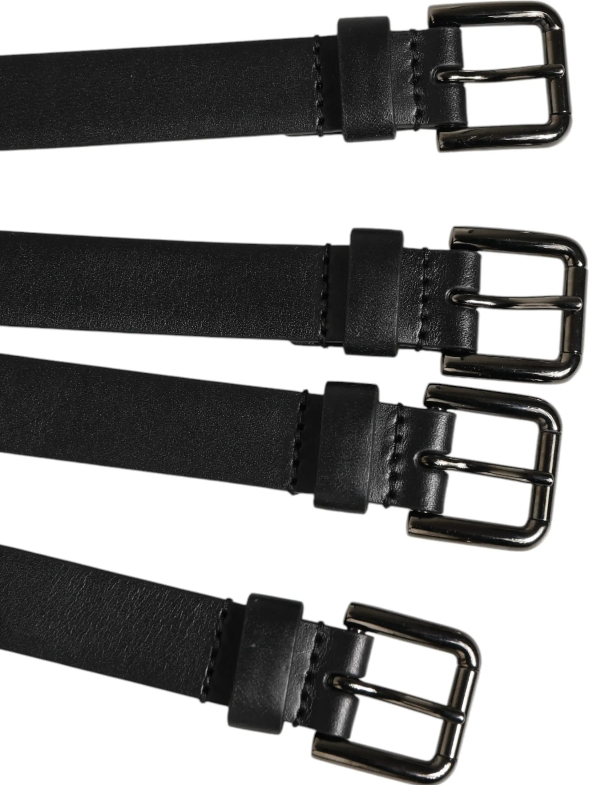 Dolce & Gabbana Qora charmzola 4 ta tasma metall ko'p tokali