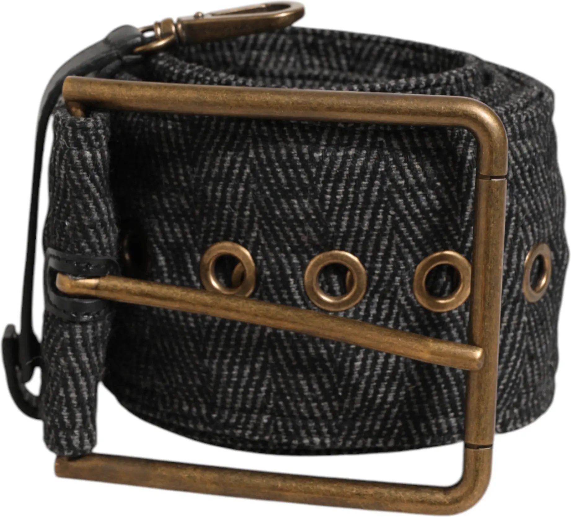 Dolce & Gabbana bel bog'i, Kulrang mato, Logotipli metallli guruchli tokali