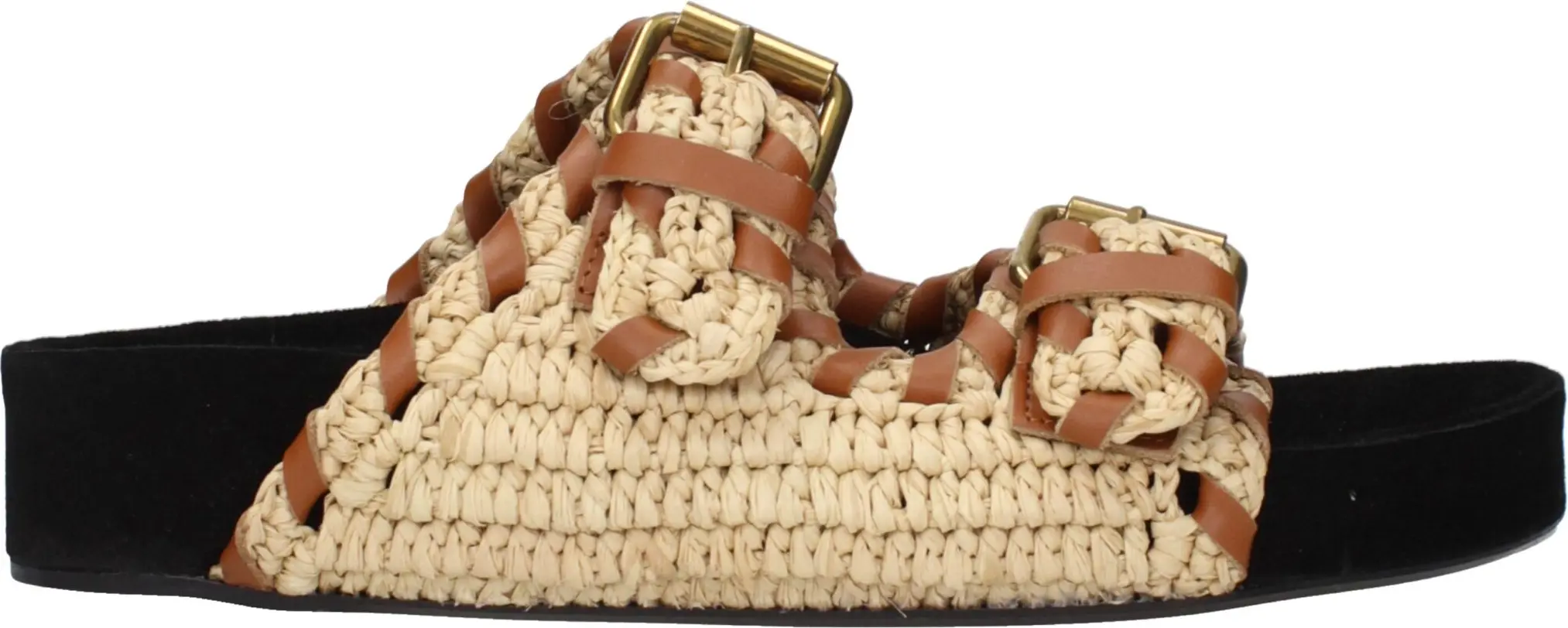 Isabel Marant dan boshqa bej rangdagi raffia shippaklari