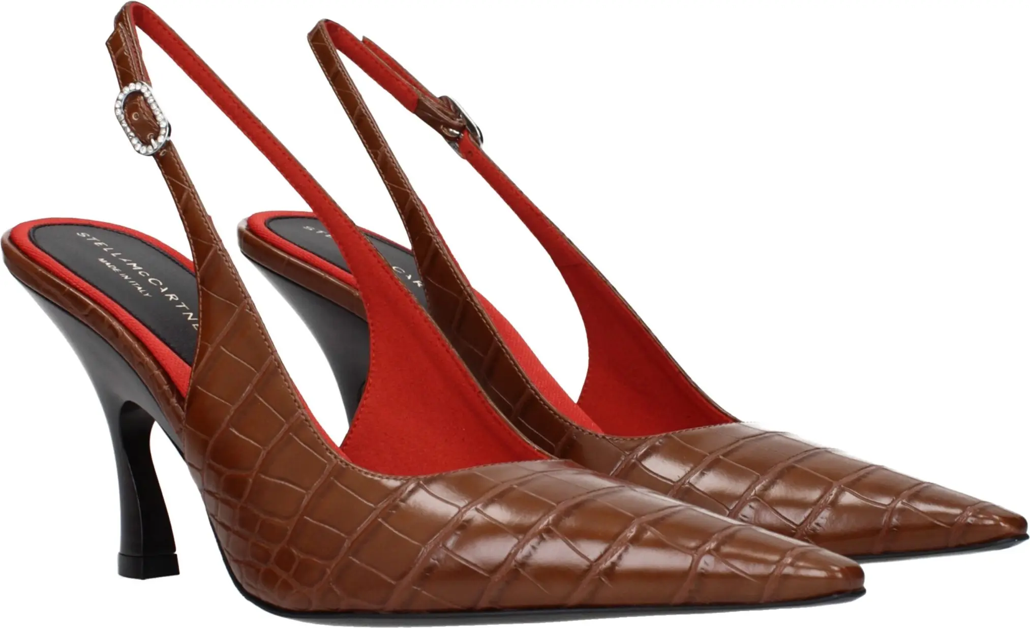 Stella McCartney jigarrang teri baland poshna tuflilari