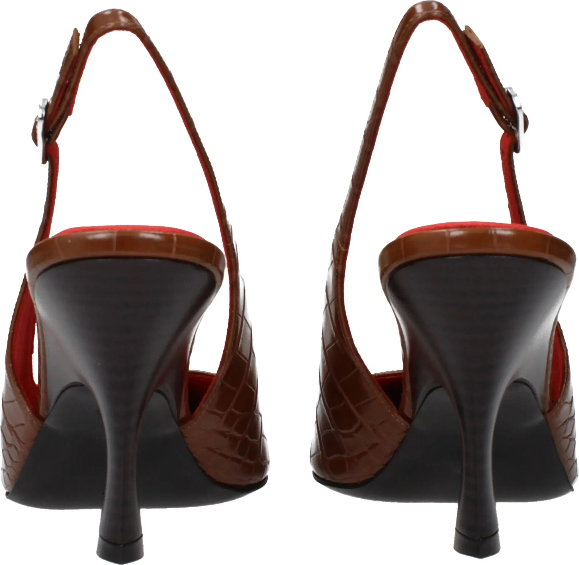 Stella McCartney jigarrang teri baland poshna tuflilari
