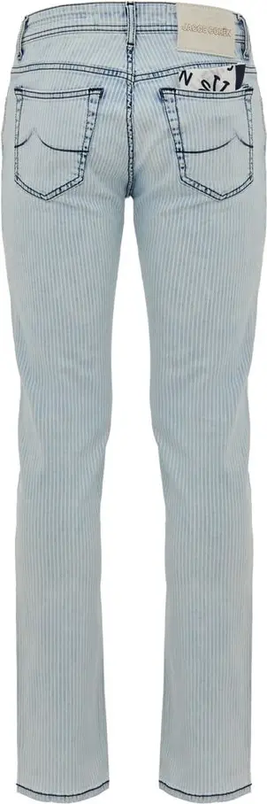 Blue Cotton Skinny Jeans