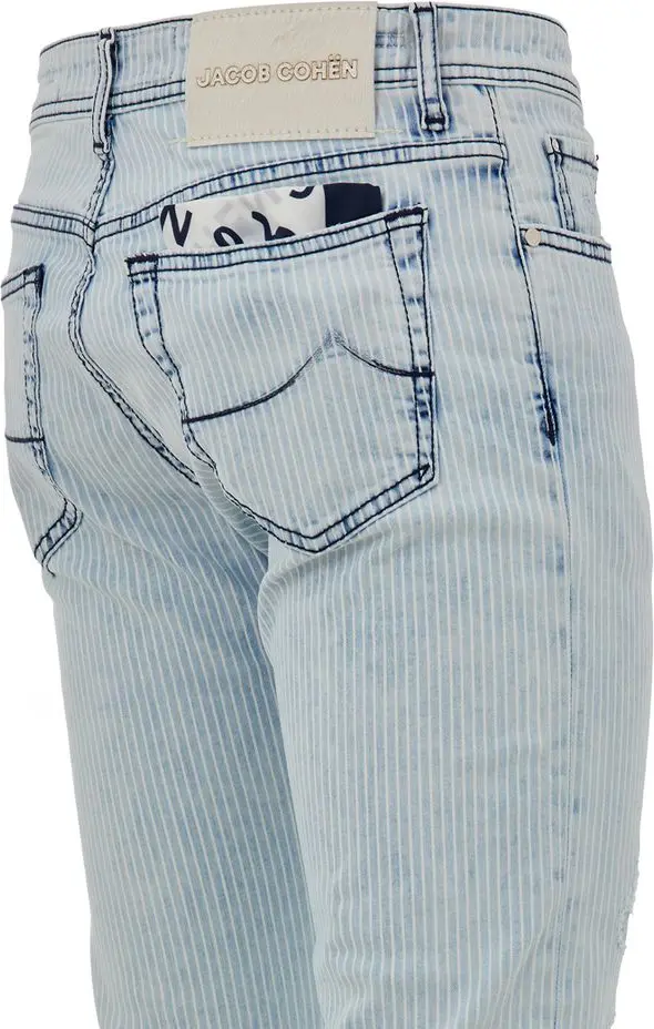 Blue Cotton Skinny Jeans
