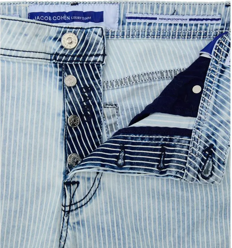 Blue Cotton Skinny Jeans