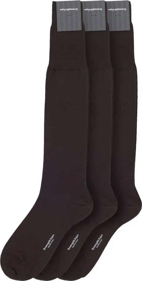 Brown Wool Socks ZEGNA