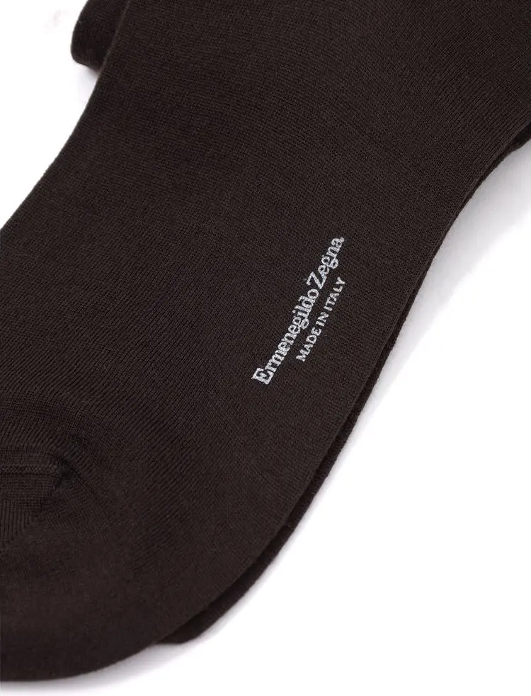 Brown Wool Socks ZEGNA