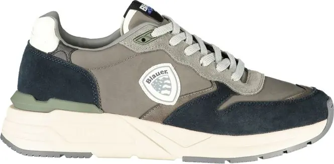 Gray Leather Men Sneaker Blauer
