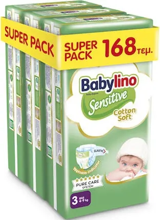 Diaper Babylino Sensitive Cotton Soft Diapers