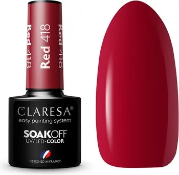 Гибридный лак для ногтей Claresa Soak Off Uv/Led Красный