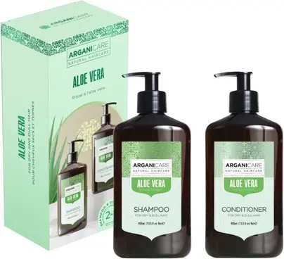 Shampoo and Conditioner Set Arganicare Aloe