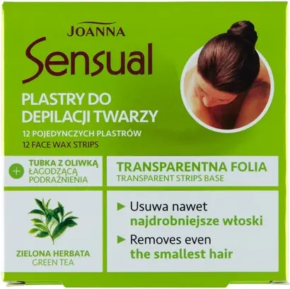 Восковые полоски Joanna Hope Sensual для лица с экстрактом зеленого чая