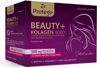 Beauty Collagen 5000 со вкусом малины и клубники для ухода за лицом против старения