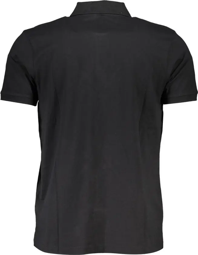 Black Cotton Polo Shirt Diego Venturino