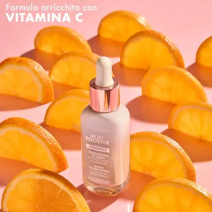 Foundation Serum Deborah Milano Skin Booster SPF 15 Medium Beige Energizing and Illuminating with Vitamin C