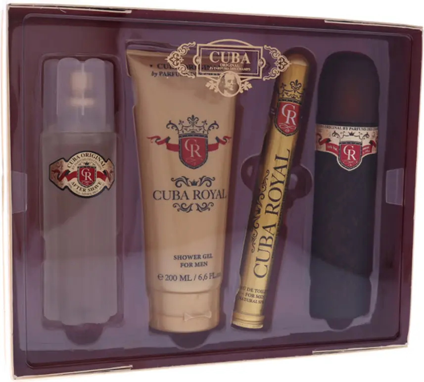 Gift Set Eau De Toilette Spray After Shave Shower Gel with Cuba Royal